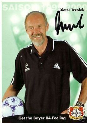 Dieter Trzolek Bayer Leverkusen 1999-00 Autogrammkarte + A 67770