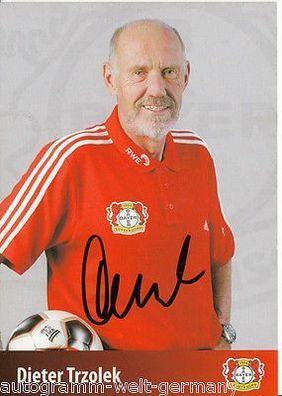 Dieter Trzolek Bayer Leverkusen 2005-06 Autogrammkarte + A 67602