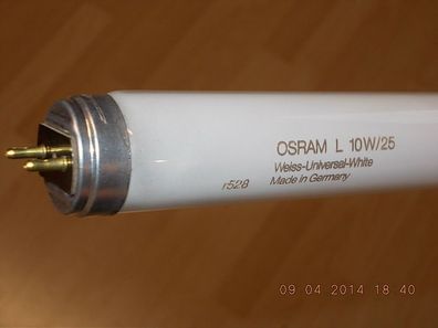 ST111 + OSRAM L 10w/25 Weiss-Universal-White 47 cm 2,6 cm Neonröhre 10w Lampe 10 w T8