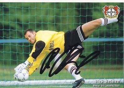 Dirk Heinen Bayer Leverkusen 1997-98 Autogrammkarte + A 67828