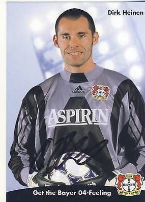 Dirk Heinen Bayer Leverkusen 1998-99 Autogrammkarte + A 67799