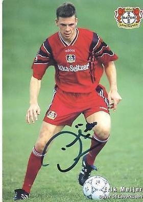Erik Meijer Bayer Leverkusen 1996-97 Autogrammkarte + A 67857