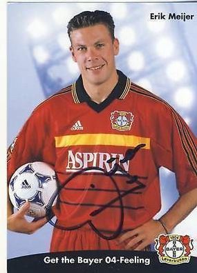Erik Meijer Bayer Leverkusen 1998-99 Autogrammkarte + A 67802