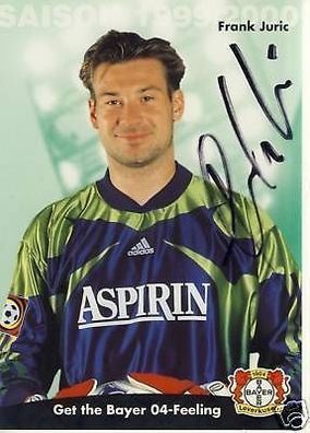 Frank Juric Bayer Leverkusen 1999-00 Autogrammkarte + A 67773