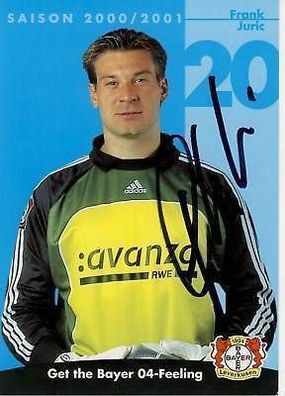 Frank Juric Bayer Leverkusen 2000/01 Autogrammkarte+ + A 67738