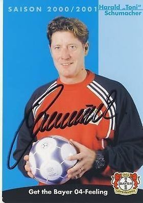 Harald Schumacher Bayer Leverkusen 2000-01 Autogrammkarte + + A 67740