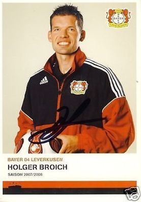 Holger Broich Bayer Leverkusen 2007-08 Autogrammkarte + A 67559