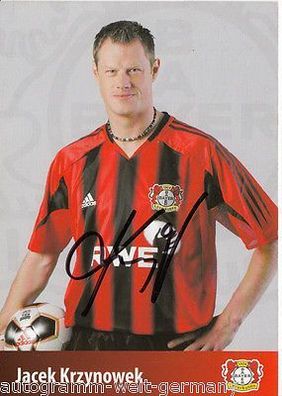 Jacek Krzynowek Bayer Leverkusen 2005-06 Autogrammkarte + A 67605