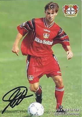Jan Heintze Bayer Leverkusen 1996-97 Autogrammkarte + A 67860