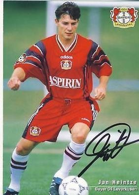 Jan Heintze Bayer Leverkusen 1997-98 Autogrammkarte + A 67831