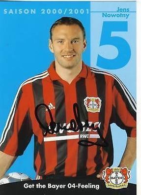 Jens Nowotny Bayer Leverkusen 2000/01 Autogrammkarte+ + A 67741