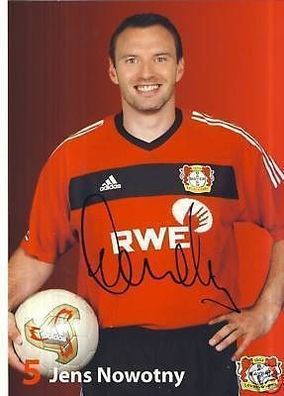 Jens Nowotny Bayer Leverkusen 2003-04 Autogrammkarte + A 67658