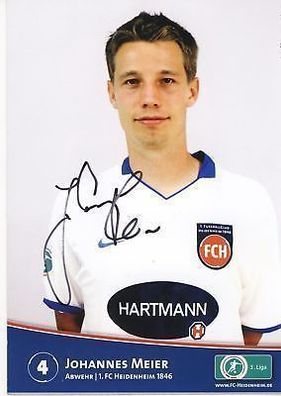 Johannes Meier FC Heidenheim 2009/10 Autogrammkarte + + A 67546