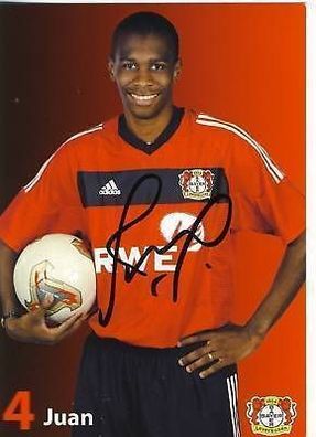 Juan Bayer Leverkusen 2002/03 Autogrammkarte + A 67689
