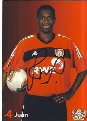 Juan Bayer Leverkusen 2003-04 Autogrammkarte + A 67659