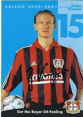 Jurica Vranjes Bayer Leverkusen 2000/01 Autogrammkarte+ + A 67742