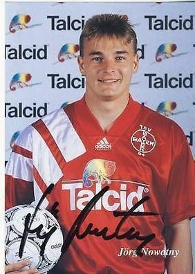 Jörg Nowotny Bayer Leverkusen 1993-94 Autogrammkarte + A 67934
