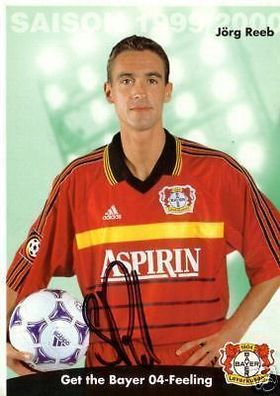 Jörg Reeb Bayer Leverkusen 1999-00 Autogrammkarte + A 67777