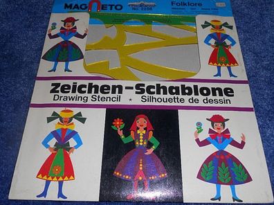 Zeichen Schablone-Folklore Mädchen