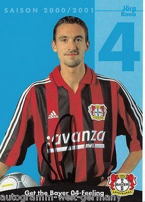 Jörg Reeb Bayer Leverkusen 2000-01 Autogrammkarte + A 67743