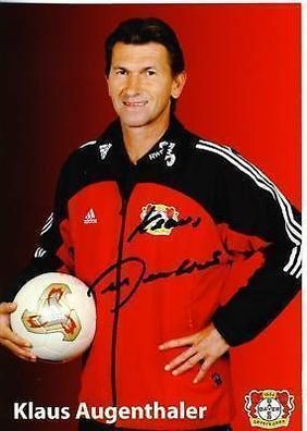 Klaus Augenthaler Bayer Leverkusen 2003/04 Autogrammkarte + A 67661