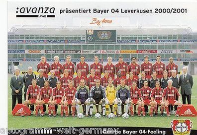 Mannschaftskarte Bayer Leverkusen 2000-01 TOP + A 67745