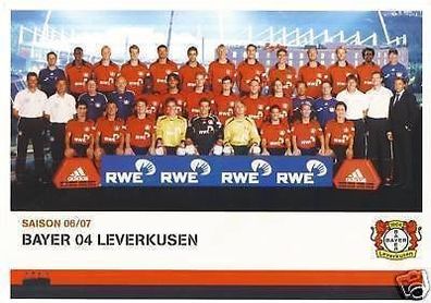 Mannschaftskarte Bayer Leverkusen 2006-07 Autogrammkarte + + A 67588