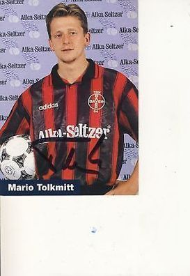 Mario Tolkmitt Bayer Leverkusen 1995-96 Autogrammkarte + A 67890