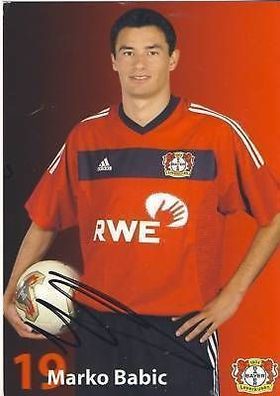 Marko Babic Bayer Leverkusen 2002-03 Autogrammkarte + A 67693