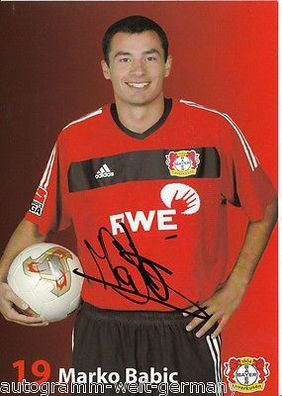 Marko Babic Bayer Leverkusen 2003-04 Autogrammkarte + A 67663