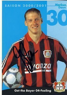Markus Daun Bayer Leverkusen 2000-01 Autogrammkarte + A 67748