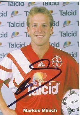 Markus Münch Bayer Leverkusen 1994/95 Autogrammkarte + A 67917