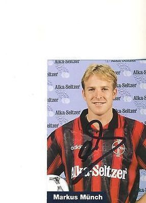 Markus Münch Bayer Leverkusen 1995-96 Autogrammkarte + A 67893