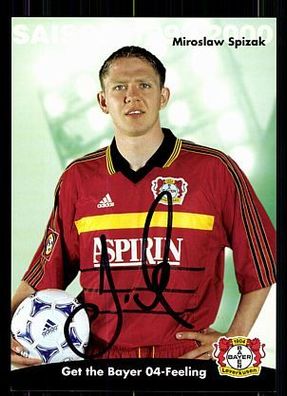 Miroslaw Spizak Bayer Leverkusen 1999-00 Autogrammkarte + A 67779