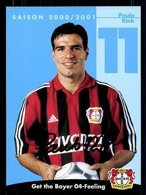 Paulo Rink Bayer Leverkusen 2000-01 2. Karte + A 67753
