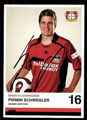 Pirmin Schwegler Bayer Leverkusen 2007-08 2. Karte+ A 67565