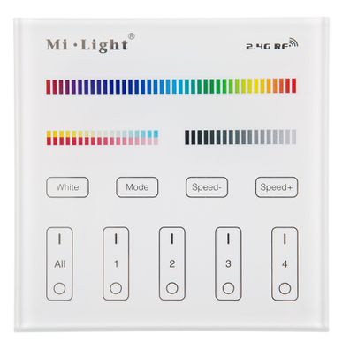 MiLight 2,4G 230V 4 Zone TOUCH Wand Controller T4 RGB + CCT