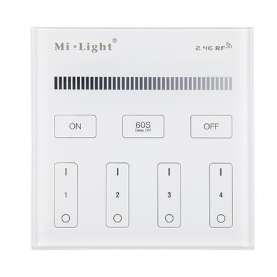 MiLight 2,4G 230V 4 Zone TOUCH Wand Controller T1 einfarbige