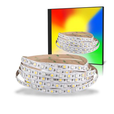 LED Strip 5050 RGB + Warmweiß (2700K) 72W 500CM 24V IP20