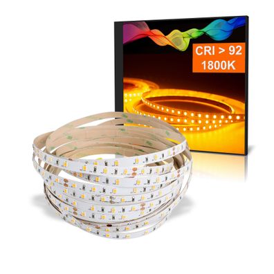 LED Strip 2835 Amber (1800K) CRI 92 36W 5 Meter 24V IP20