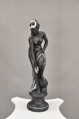 Statue Frau Hand bemalt dunkel Skulptur Dekoration Büste