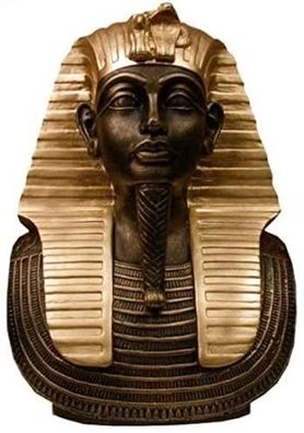 Ägypten Büste Tut Ench Amun Mythologie Statue Skulptur Hand bemalt
