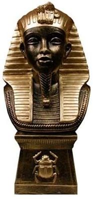 Statue Tut Ench Amun Skulptur Büste Hand bemalt Deko