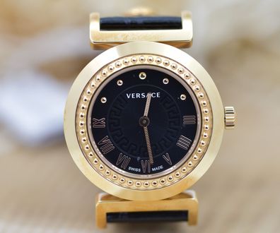 Versace Damen-Armbanduhr XS Vanity Analog Quarz Leder P5Q80D009S009