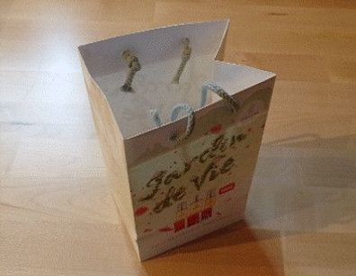 Werbetasche Tragetasche Tüte Papiertasche mit Stoffhenkel - WELEDA