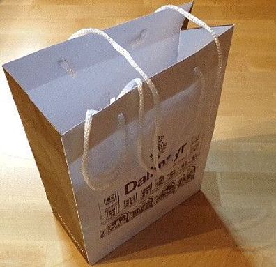 Werbetasche Tragetasche Tüte Papiertasche mit Schnurhenkel - Dallmayr Kaffee