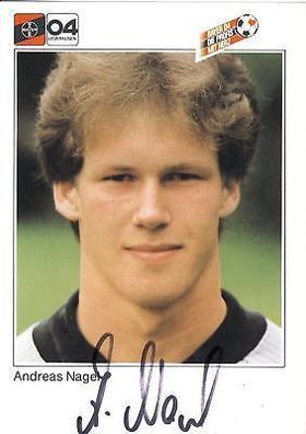 Andreas Nagel Bayer Leverkusen 1983-84 Autogrammkarte + A 68095