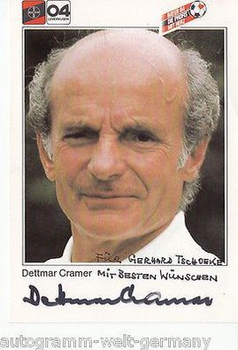 Dettmat Cramer Bayer Leverkusen 1983-84 Autogrammkarte + A 68096