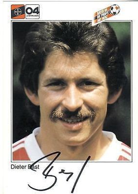 Dieter Bast Bayer Leverkusen 1983-84 Autogrammkarte + A 68097