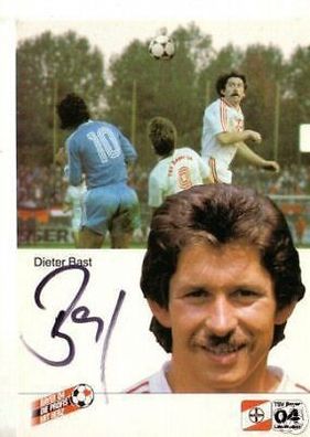 Dieter Bast Bayer Leverkusen 1984-85 Autogrammkarte + A 68072